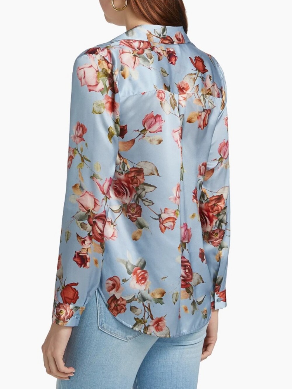 L'AGENCE Silk Tyler Shirt - SIZE S | Summer Floral Office Style - Picture 5 of 15
